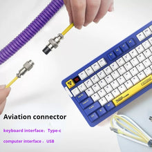 Load image into Gallery viewer, Coiled cable type C Mechanical keyboard
