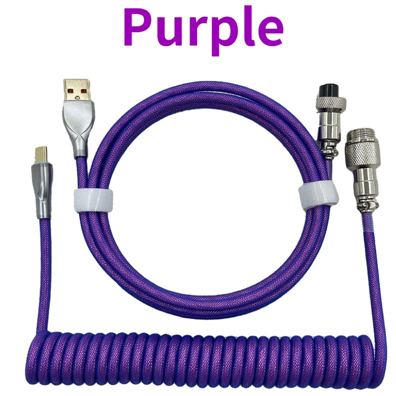 Coiled cable type C Mechanical keyboard